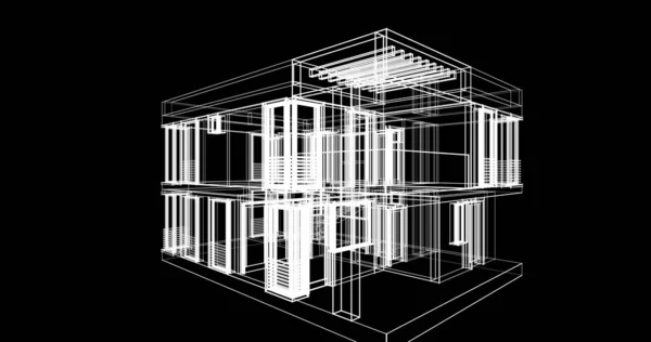 Rivestito Carta Parati Architettonica Sfondo Digitale — Foto Stock