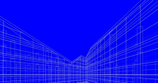 Mimari sanat konseptinde soyut çizgiler, minimum geometrik şekiller. 