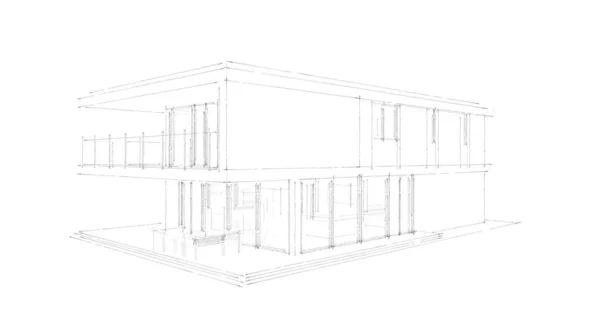 Diseño Ilustración Arquitectura Del Plan Construcción Edificios — Foto de Stock