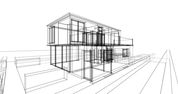 Abstrakcyjna Tapeta Architektoniczna Tło Cyfrowe — Zdjęcie stockowe