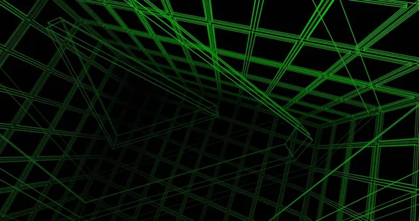 Mimari sanat konseptinde soyut çizgiler, minimum geometrik şekiller. 