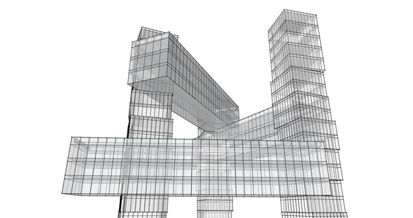 Disegno Astratto Carta Parati Architettonica Sfondo Concetto Digitale — Foto Stock