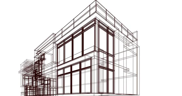 内衬建筑墙纸 数码背景 — 图库照片