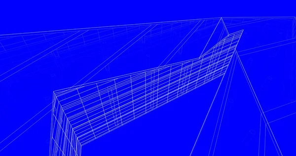 Linhas Abstratas Desenho Conceito Arte Arquitetônica Formas Geométricas Mínimas — Fotografia de Stock