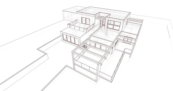 Wyłożona Tapeta Architektoniczna Tło Cyfrowe — Zdjęcie stockowe