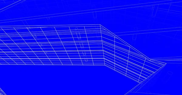 Líneas Abstractas Dibujo Concepto Arte Arquitectónico Formas Geométricas Mínimas — Foto de Stock