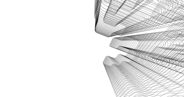 Mimari sanat konseptinde soyut çizgiler, minimum geometrik şekiller. 