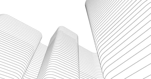 Mimari sanat konseptinde soyut çizgiler, minimum geometrik şekiller. 