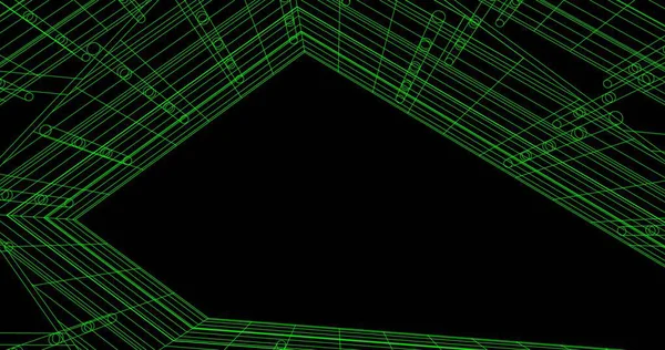 Mimari sanat konseptinde soyut çizgiler, minimum geometrik şekiller. 