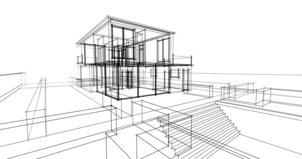 建筑墙纸摘要 数码背景 — 图库照片