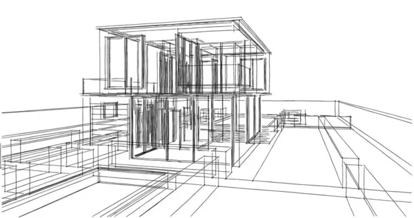 Abstraktní Architektonická Tapeta Digitální Pozadí — Stock fotografie