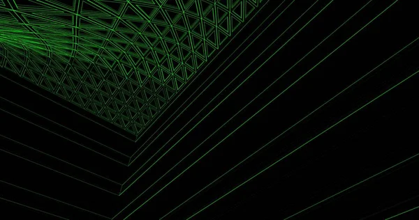 Mimari sanat konseptinde soyut çizgiler, minimum geometrik şekiller. 