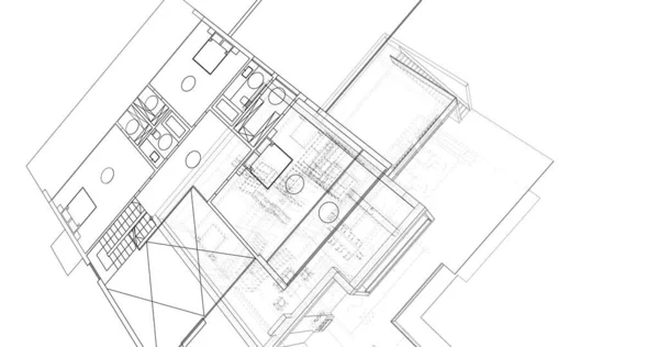 建筑墙纸摘要 数码背景 — 图库照片