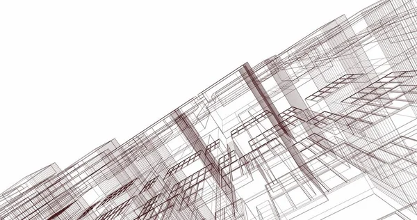 Mimari sanat konseptinde soyut çizgiler, minimum geometrik şekiller. 