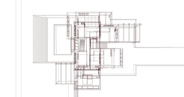 Rivestito Carta Parati Architettonica Sfondo Digitale — Foto Stock