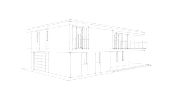 Diseño Ilustración Arquitectura Del Plan Construcción Edificios —  Fotos de Stock