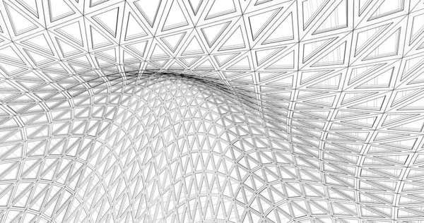 Mimari sanat konseptinde soyut çizgiler, minimum geometrik şekiller. 