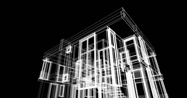 Wyłożona Tapeta Architektoniczna Tło Cyfrowe — Zdjęcie stockowe