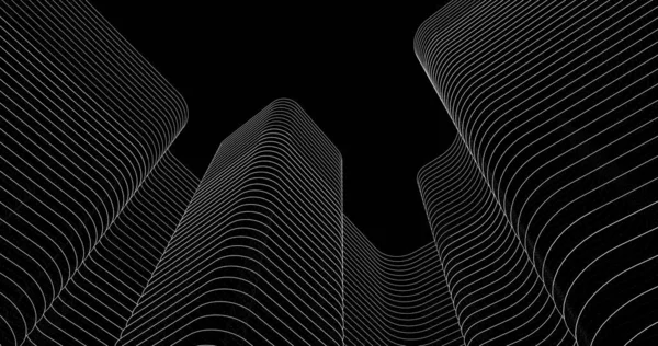 Mimari sanat konseptinde soyut çizgiler, minimum geometrik şekiller. 