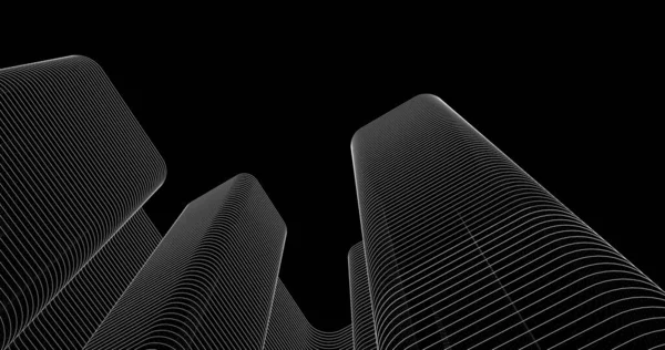 Mimari sanat konseptinde soyut çizgiler, minimum geometrik şekiller. 