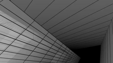 minimal 3d mimari şekillerde hareket etmek
