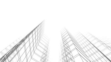 minimal 3d mimari şekillerde hareket etmek