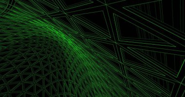 Mimari sanat konseptinde soyut çizgiler, minimum geometrik şekiller. 