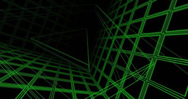 Mimari sanat konseptinde soyut çizgiler, minimum geometrik şekiller. 