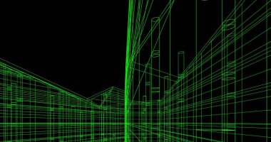 soyut mimari duvar kağıdı tasarımı, dijital konsept arkaplan