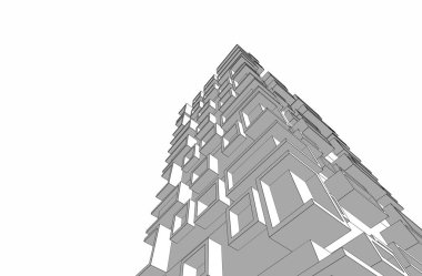 soyut mimari duvar kağıdı tasarımı, dijital konsept arkaplan