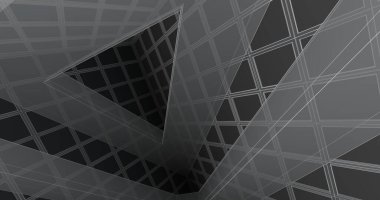 Mimari sanat konseptinde soyut çizgiler, minimum geometrik şekiller. 