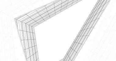 soyut mimari duvar kağıdı tasarımı, dijital konsept arkaplan