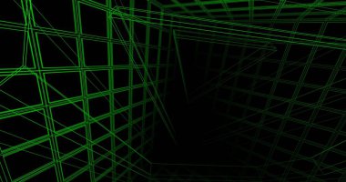 Mimari sanat konseptinde soyut çizgiler, minimum geometrik şekiller. 