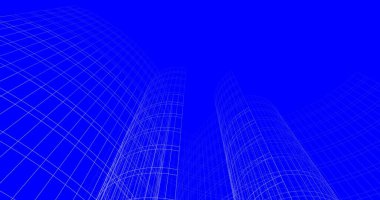 Mimari sanat konseptinde soyut çizgiler, minimum geometrik şekiller. 