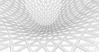 Mimari sanat konseptinde soyut çizgiler, minimum geometrik şekiller. 