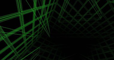 Mimari sanat konseptinde soyut çizgiler, minimum geometrik şekiller. 