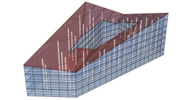 soyut mimari duvar kağıdı tasarımı, dijital konsept arkaplan