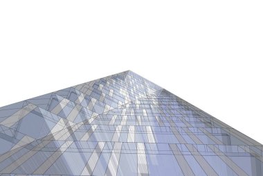 Mimari sanat konseptinde soyut çizgiler, minimum geometrik şekiller. 