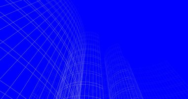 Mimari sanat konseptinde soyut çizgiler, minimum geometrik şekiller. 