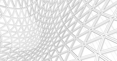 Mimari sanat konseptinde soyut çizgiler, minimum geometrik şekiller. 