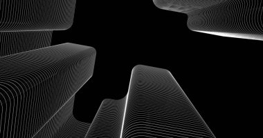 Mimari sanat konseptinde soyut çizgiler, minimum geometrik şekiller. 