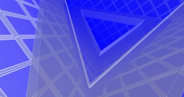 Mimari sanat konseptinde soyut çizgiler, minimum geometrik şekiller. 