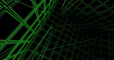 Mimari sanat konseptinde soyut çizgiler, minimum geometrik şekiller. 