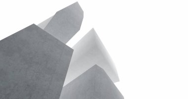 Mimari sanat konseptinde soyut çizgiler, minimum geometrik şekiller. 