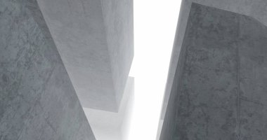 Mimari sanat konseptinde soyut çizgiler, minimum geometrik şekiller. 