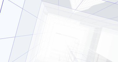 Mimari sanat konseptinde soyut çizgiler, minimum geometrik şekiller. 