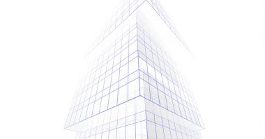 Mimari sanat konseptinde soyut çizgiler, minimum geometrik şekiller. 