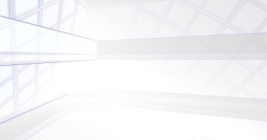 Mimari sanat konseptinde soyut çizgiler, minimum geometrik şekiller. 