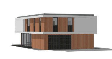 İnşaat planının 3B mimari tasarımı