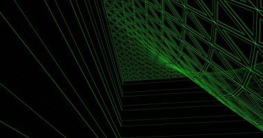 Mimari sanat konseptinde soyut çizgiler, minimum geometrik şekiller. 